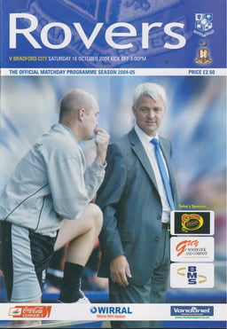 Tranmere Rovers v Bradford City Match Programme 2004-10-16